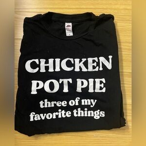 Black Graphic T-Shirt with White Text